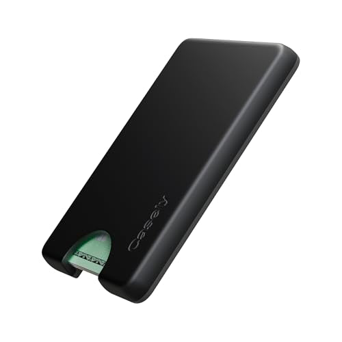 Casely MagWallet | Black | Slim Wallet Card Holder | Compatible with MagSafe | Soft-Touch Hard Silicone | Holds Up to 3 Cards - color: Black