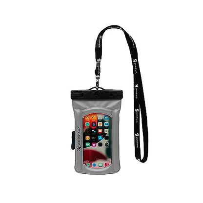 geckobrands Float Phone Dry Bag with Arm Band - Floating Watertight Dry Bag Phone Pouch, Fits Most iPhone and Samsung Galaxy Models Gray - color: Gray