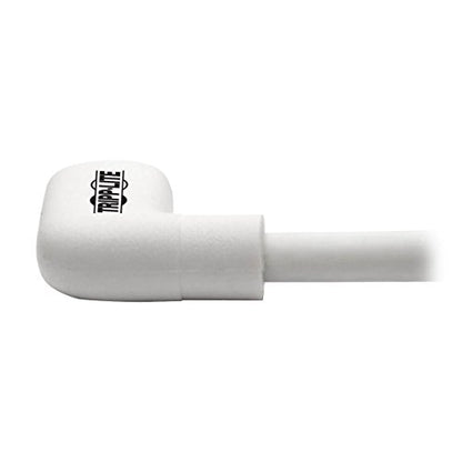 TRIPP LITE Right-Angle Lightning to USB Sync Charging Cable for iPhone iPad Apple White MFI Certified 3' (M100-003-LRA-WH)