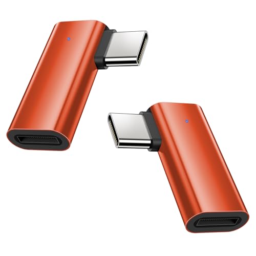 xiwxi 2Pack 90 Degree Lightning to USB C Charger Converter for iPhone 15/15Pro/15 Pro Max Plus,Samsung S24 S23,iPad Air,27W PD Fast Charging&Data Transfer,Type C Devices,Not Audio/OTG/PS/2 Cables