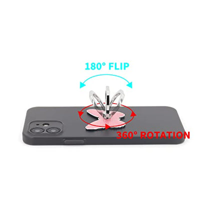 LaMignonne Cell Phone Ring Holder Butterfly Finger Ring Grip Stand 360° Rotation 180° Flip Universal Kickstand Compatible with All Smartphones (Pink) - color: Pink