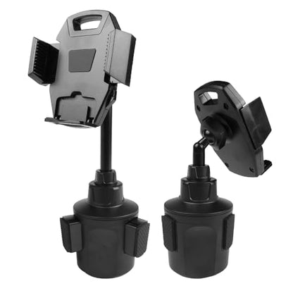 Car Cup Holder Phone Mount, 360° Rotating Clip, Retractable Rotatable Rod, One-Touch Operation, Anti-Shake Car Phone Holder Fit 2.76-3.78in Base, Compatible with 4-7.2in Smartphones