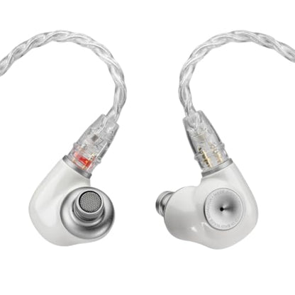 MEZE AUDIO Alba | Wired in-Ear Monitor Headphones for Audiophiles | USB-C Adapter Not Included | Widely Compatible | Noise Isolating | Ergonomic Metal Chassis (White w/o Adapter) - color: White w/o adapter
