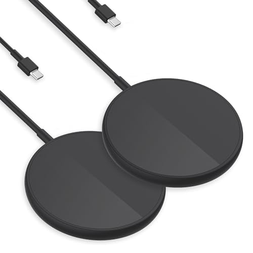Magnetic Wireless Charger for iPhone, Fast Charging pad for MagSafe Compatible with iPhone 17/16/15 Pro/Pro Max/Plus/14/13 & AirPods 3/2/Pro - color: Black-05