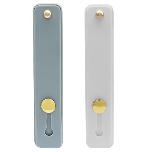 2 Pack 3.9 Inch Phone Loop Finger Holder (Grey & White) - color: Grey & White