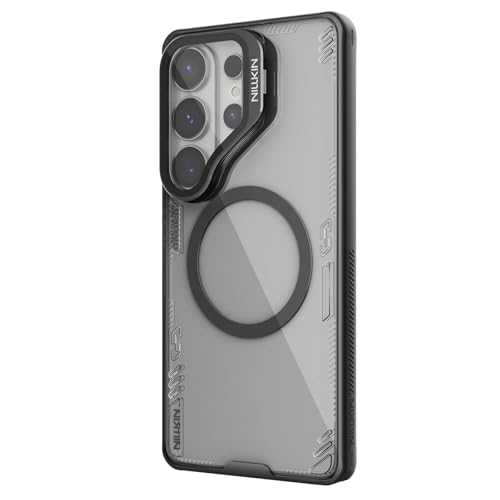 Nillkin Magnetic Case for Samsung Galaxy S26 Ultra, [2-in-1 Lens Cover & Hidden Kickstand] [MagSafe Compatible & Anti-Yellowing] Shockproof S26 Ultra Translucent Slim Case for Men Women, Clear Black - color: Clear Black