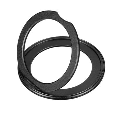PATIKIL Phone Ring Holder, Metal 360 Rotation Magnetic Phone Grip Holder Stand with Adhesive Backing Smartphone Finger Grip Kickstand for Tablet Case Car Mount Accessory, Black - color: Black