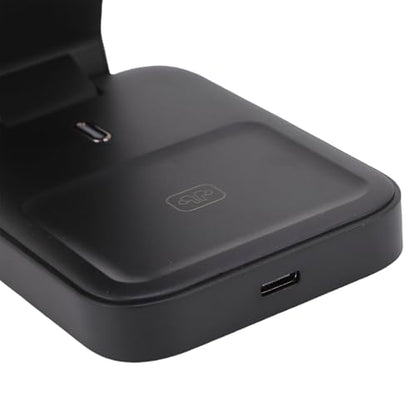Zunate 15W Wireless Charging Station, 3 in 1 Stand for Phone Watch and Earbuds, Foldable Design with Adjustable Viewing Angles