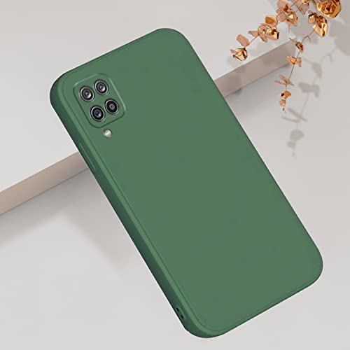 Soft Silicone Protective Case for Samsung A42 5G (Dark Green) | Matte Soft Touch for Samsung Galaxy A42 5G Phone Case Silicone Slim Cute Anti-Fingerprint Elegant Cover Shockproof Aesthetic - color: Dark Green