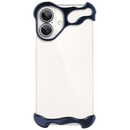 Frameless Phone Case Crafted for iPhone 16 Blue - color: Aluminum Blue, size: iPhone 16