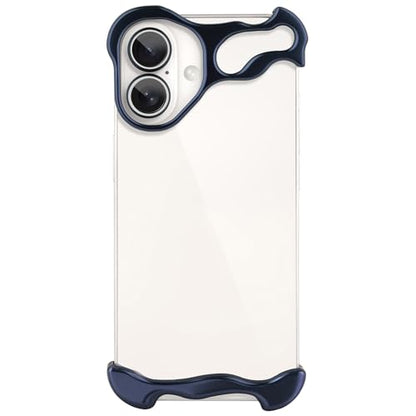 Frameless Phone Case Crafted for iPhone 16 Plus Blue - color: Aluminum Blue, size: iPhone 16 Plus