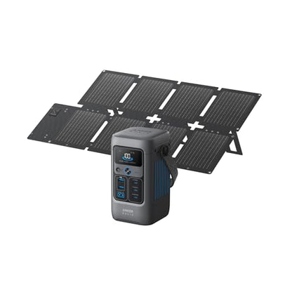 Anker SOLIX C200 DC Portable Power Station and 60W Solar Panel, 192Wh, 200W - style: SOLIX C200 DC + 60 W Solar Panel