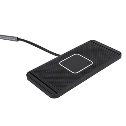 15W Non-Slip Wireless Car Charger, Fast Charging Mat for Safe Driving, Applicable to Mobile Phones, Silicone Material