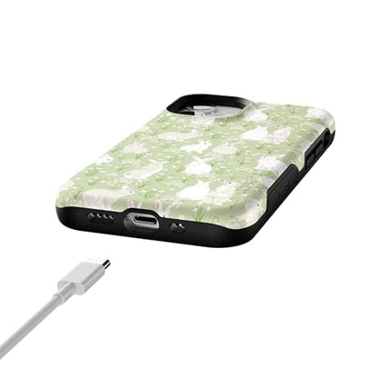 Casely iPhone 12 Mini Case | Hop to it | Green Bunny | Bold Protective Design | Compatible with MagSafe - color: Hop to it | Green Bunny, size: Iphone 12 Mini