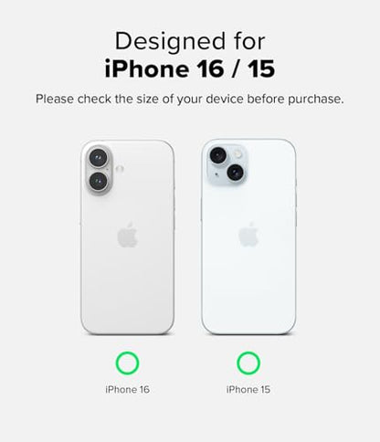 Ringke for iPhone 16/15 Screen Protector [Easy Slide Privacy, 2 Pack] - size: iPhone 16 / 15