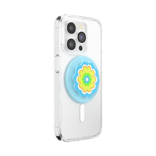 PopSockets Phone Grip for MagSafe, Magnetic Holder- Molded Flower Blue - color: Molded Flower Blue, style: MagSafe