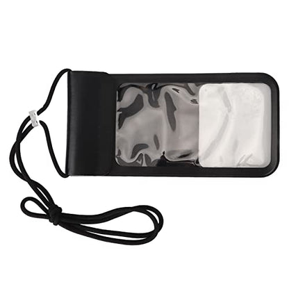 2 Pack Waterproof Phone Pouch Water Shedding Phone Pouches Cases, Large, Touchscreen, Transparent,Cell Phone Dry Bag for Swimming and Diving Within 6.4 Inches