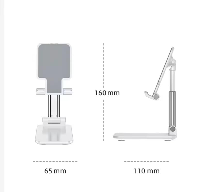 Foldable Desktop Phone and Tablet Stand, Adjustable Universal Mount, Compatible with iPhone, iPad. Useful for Study Table, Office, Home etc. Phone, Ipad, Stand. (Pink) - color: Pink