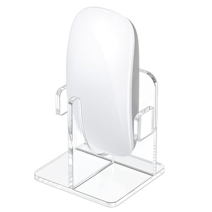 kwmobile Vertical Bluetooth Mouse Desk Stand Compatible with Apple Magic Mouse 1 / Magic Mouse 2 / Logitech Pebble Wireless Stand - Wireless Mouse Base Holder - Cutouts for Upright Charging Storage