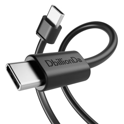 DbillionDa USB C to USB C Cable, Short Connector Charger (6ft, 60W) for iPhone 15, Galaxy S23, MacBook Pro 2020, iPad Pro, iPad Air 4, Pixel, Switch & More – Enhanced Gaming Comfort