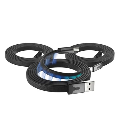 Statik MagStack Slim USB A to C Flat Coil Magnetic Charging Cable, 27W - size: 3.3FT (3 Pack), style: USB-A to USB-C