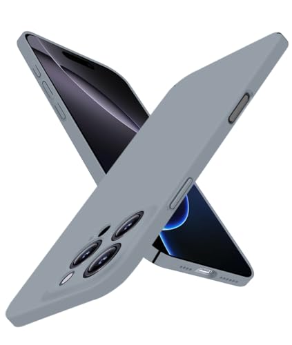 Super Thin for iPhone 16 Pro Case, Ultra Slim Skin-Friendly Anti-Scratch Hard Cover [Full Camera Protection] [Smooth Matte Finish] Sleek Minimalist Phone Case for iPhone 16 Pro, Gray - color: Gray, size: iPhone 16 Pro