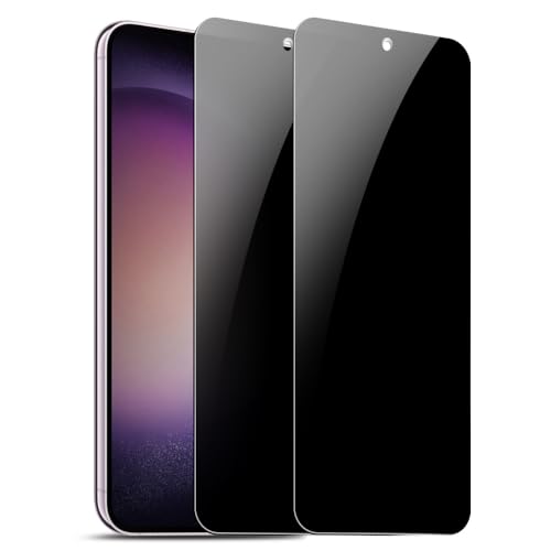 2 Pack Privacy Screen Protector for Samsung Galaxy S23 Plus [27° Anti-Spy] Ultra Thin 9H Dual-Glass Coated PET Film [Fast Fingerprint Unlock] [Unbreakable] Scratch Resistant, Easy Install with Alignment Jig - size: Galaxy S23 Plus