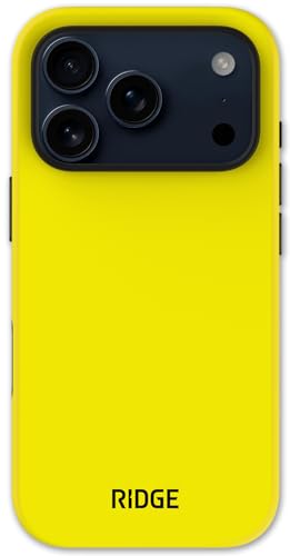 Ridge Case Compatible with iPhone 17 PRO MAX - Compatible with MAGSAFE & Wireless Charging, Aluminum Control Buttons, Dual-Layer Construction, TPU Bumper with Drop Protection (Hyper Lime) - color: Hyper Lime, size: iPhone 17 Pro Max