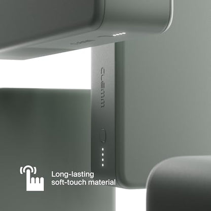 Clemm Portable Charger 30000mAh, Power Bank for iPhone, Samsung, iPad & Laptops, 3 Ports (USB-A + 2× USB-C), Quick Charge & Power Delivery, Up to 6 Phone Charges or 1 Laptop Charge, Green