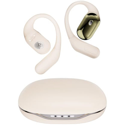 Open Ear Headphones, Over Ear Earbuds with Ear Hooks, True Wireless Bluetooth 6.0 Earphones with Mics, Stereo Sound, Ultra-Comfort, 60H Playtime, IPX7 Waterproof Ear Buds for Running Workout - color: Paint White