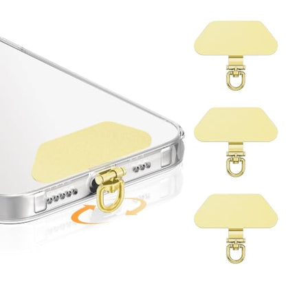 COCASES Metal Phone Tether, Phone Lanyard Tab Universal Phone Lanyard Patch - color: Gold