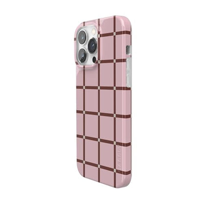 Casely iPhone 14 Pro Case | Uptown Gridlock | Pink Checkerboard | Compatible with MagSafe | Classic Ultra Slim Design - color: Uptown Gridlock | Pink Checkerboard, size: iPhone 14 Pro
