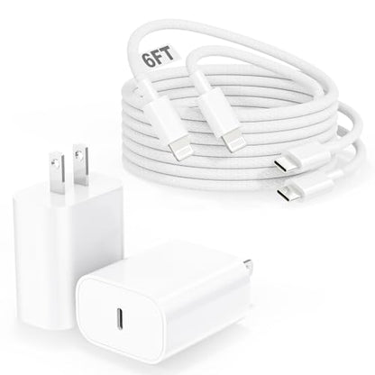 [Apple MFi Certified] iPhone Fast Charger,Phone 14 Fast Charge Wall Charger - size: 2Pack 6FT