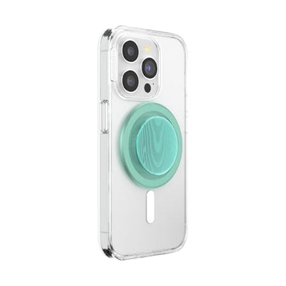 PopSockets Phone Grip for MagSafe, Magnetic Holder- Moire Turquoise - color: Alum Moire Turquoise, style: MagSafe