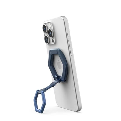 URBAN ARMOR GEAR UAG Magnetic Ring Stand Compatible with MagSafe Magnet, Removable Metal Finger Ring Grip 360 Rotation Adjustable Kickstand for iPhone 17, Galaxy S26, Mallard/Bright Blue