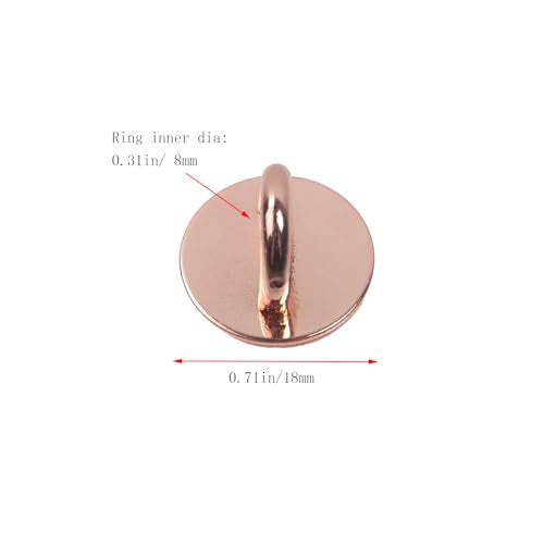 12Pcs Phone Charm Hook Adhesive (Round, Rose gold) - style: Round, Rose Gold