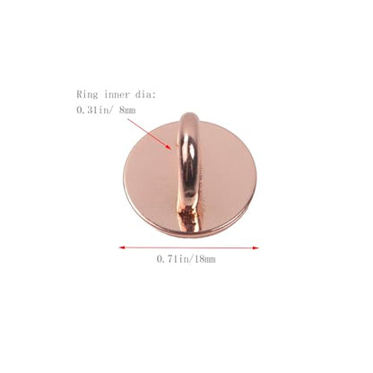 12Pcs Phone Charm Hook Adhesive (Round, Rose gold) - style: Round, Rose Gold