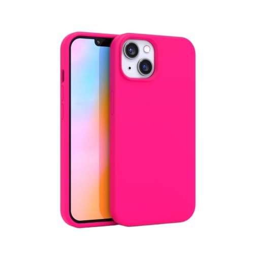 FELONY CASE for iPhone 15 Neon Pink Liquid Silicone Shockproof Cover | Premium liquid silicone exterior with soft microfiber lining helps protect against scratches and everyday wear - color: Neon Pink, size: iPhone 15 without MagSafe