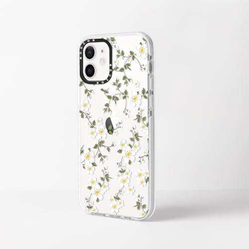 Cute Phone Case Compatible with iPhone 12, Vine Flowers iPhone 12 Pro Case, Aesthetic Floral Pattern Soft TPU Shockproof Bumper Cover for Girls Women - size: iPhone 12/12 Pro