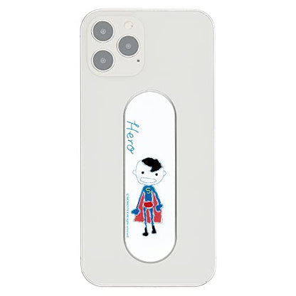 Momostick Flatstick, Cell Phone Finger Grip Strap Holder for Hand, Cell Phone Stand, New Slim Finger Loop Selfie Grip Compatible with Most Smartphones-Super Boy - color: Super Boy