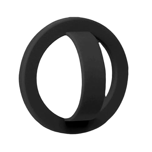 Magnetic Silicone Phone Grip Ring Holder Compatible with MagSafe Phone Case - color: Black