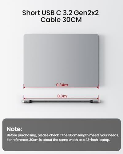 Silkland USB C Data Cable 20Gbps, 1FT USB C to USB C Cable, 240W Charging - size: 1 Feet