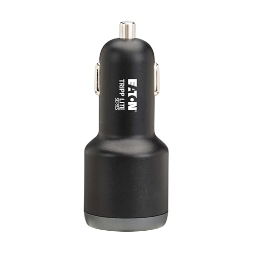 Eaton Tripp Lite Series 65W USB C Car Charger Cigarette Lighter Adapter, 2 USB-C Ports, Power Delivery (PD) 3.1 and PPS Charging, Fasting Charging for iPhone, Galaxy, Pixel & More (U280-C02-65W)
