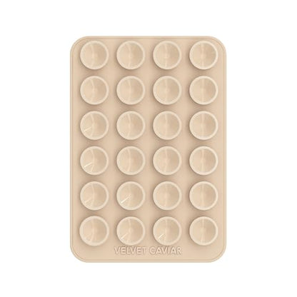 Velvet Caviar Suction Cup Phone Case Mount Compatible with MagSafe Devices Only - Magnetic Silicone Sticky Phone Grip Holder for iPhone Back of Phone - Mirror Gripper (Nude) - color: Nude