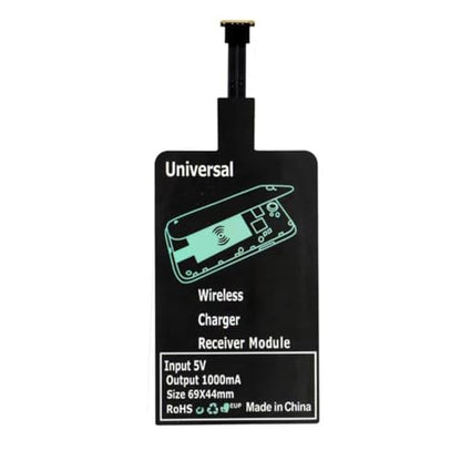 Universal Micro-USB Type A Qi Wireless Charging Receiver Patch Module Chip for Android - Fast Speed & Slim Wireless Charger Receiver - Wireless Charging Adapter Compatible with All Android Smartphones