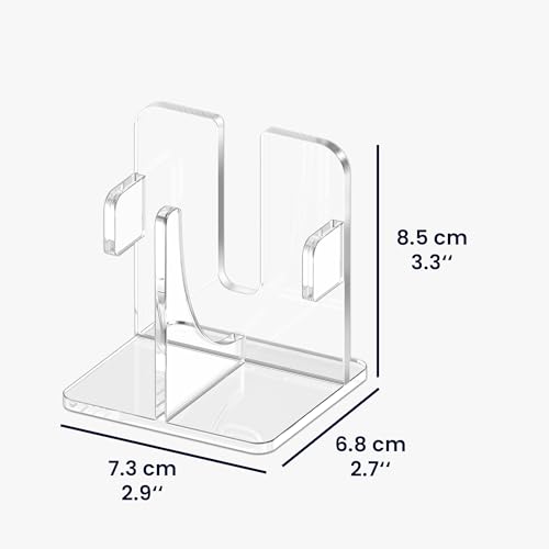 kwmobile Vertical Bluetooth Mouse Desk Stand Compatible with Apple Magic Mouse 1 / Magic Mouse 2 / Logitech Pebble Wireless Stand - Wireless Mouse Base Holder - Cutouts for Upright Charging Storage