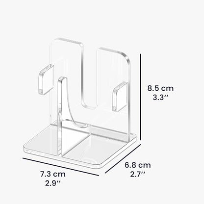 kwmobile Vertical Bluetooth Mouse Desk Stand Compatible with Apple Magic Mouse 1 / Magic Mouse 2 / Logitech Pebble Wireless Stand - Wireless Mouse Base Holder - Cutouts for Upright Charging Storage