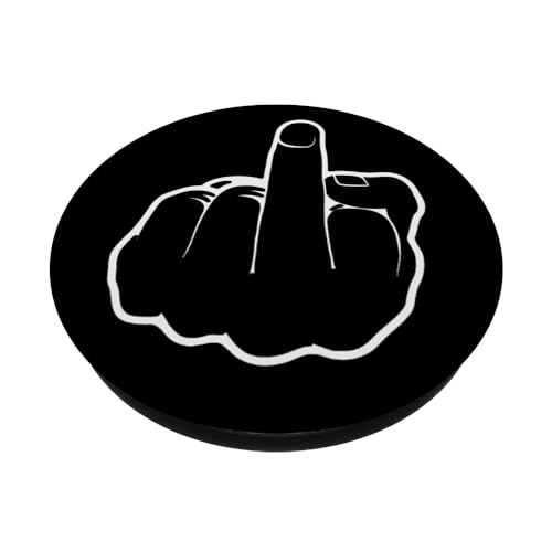 Middle Finger - Funny Quote Phone Holder PopSockets PopGrip: Swappable Grip for Phones & Tablets PopSockets Standard PopGrip - style: Standard