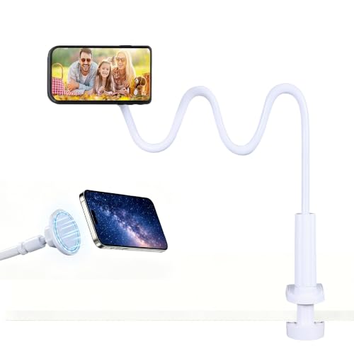 Magnetic Gooseneck Phone Holder Mount, Adjustable Flexible Long Arm Mount