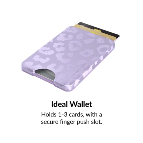 VELVET CAVIAR compatible with MagSafe Wallet - Magnetic Card Holder Wallet for iPhone 12/13/14/15 (Lilac Purple Leopard) - color: Lilac Purple Leopard